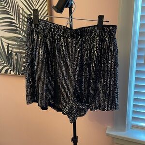 Cider Black and Silver Sequin Shorts